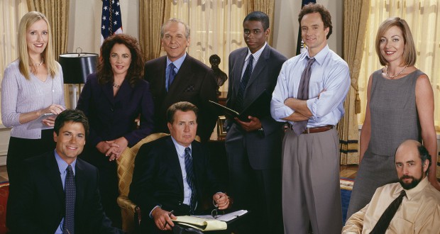 De cast van The West Wing. Foto NBC