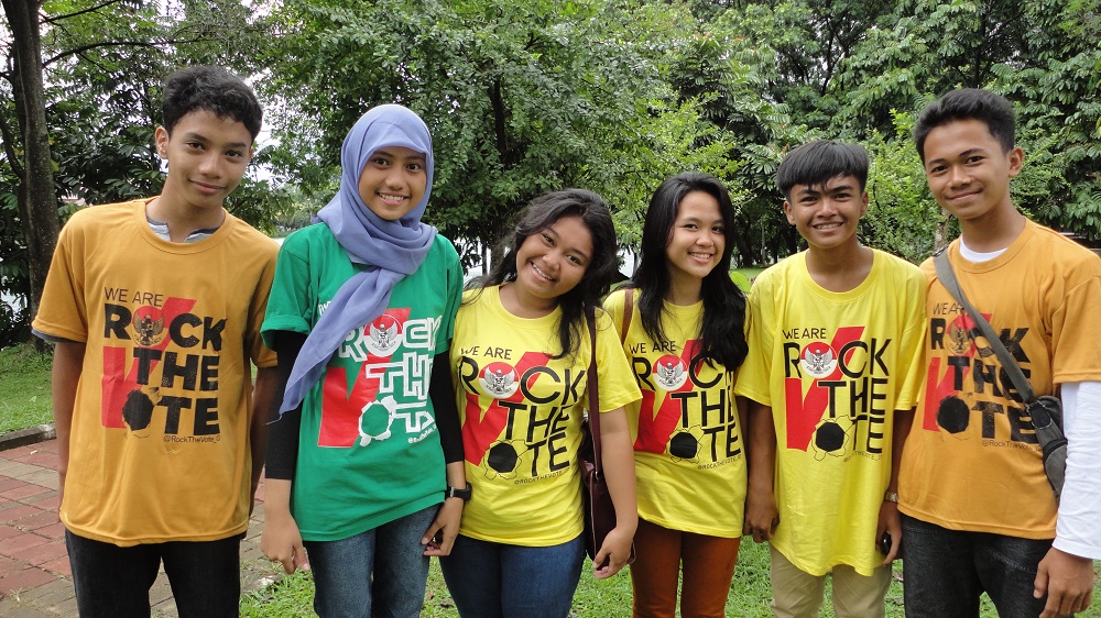 Rock the Vote op campus University of Indonesia. Foto Lindy Peijnenburg