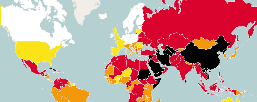 Wereldwijde persvrijheid lijkt anno 2015 nog ver weg