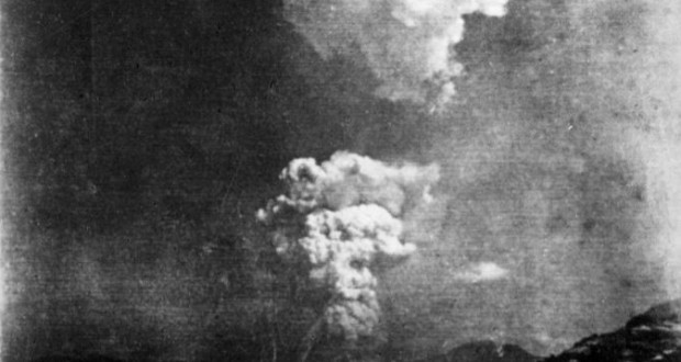 De ontploffing van de atoombom op Hiroshima. Foto Wikimedia Commons